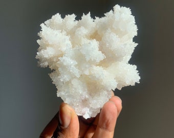 White Aragonite Crystal Specimen | Healing Crystals Energy Stones | Chakra Stones | Rocks and Minerals | Mexican Mineral Specimen