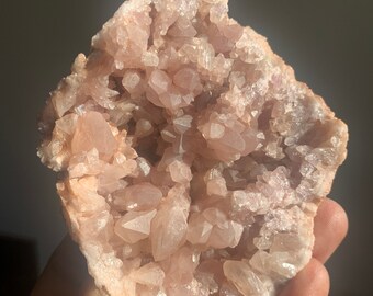 Raw Pink Amethyst Geode | Mineral Specimen, Crystal Cluster
