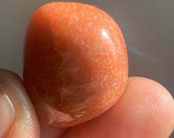 Rode Aventurijn Kwartskristal Tumble Stone | Helende kristallen stenen | Chakrastenen | Rotsen en mineralen | Mineraal exemplaar
