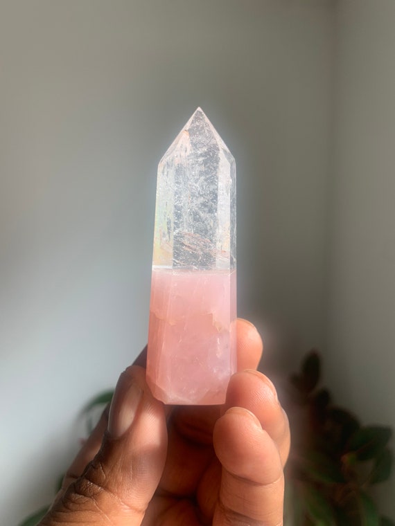 Rose Quartz and Clear Quartz Points | Rose Quartz Towers | Clear