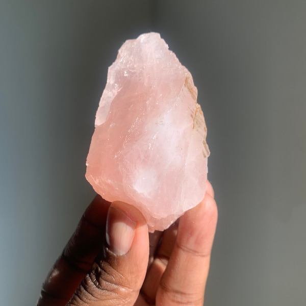 Raw Rose Quartz Crystal | Meditation Stone | Healing Crystals | Love Stones | Rocks and Minerals | Rough Mineral Specimen