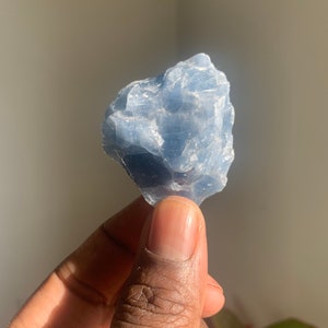 Blue Calcite Quartz Crystal Rough Stone Pieces | Healing Crystals | Calcite Stones | Rocks and Minerals | Mineral Specimen