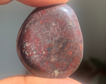Einzigartig Blutstein | Heliotrope Wäschetrockner | Trommelsteine Blutstein | Chakra Steine | Steine und Mineralien