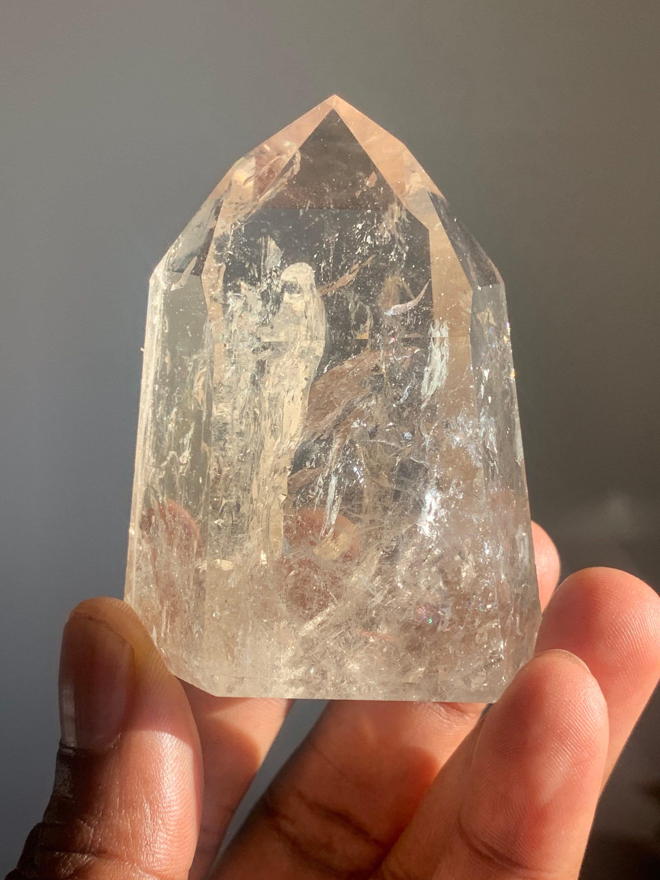 ライトスモーキーシトリンポイント | ファントムクォーツクリスタル