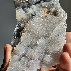 Rare Green Amethyst Flower Cluster with Sugar Druzy Quartz | Lavender Amethyst | Brazilian Amethyst Minerals Specimen