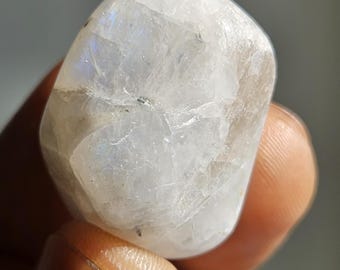 Tumbled Rainbow Moonstone | Chakra Healing Crystal Stone