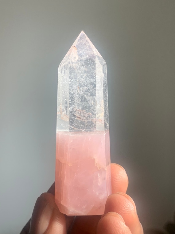 Rose Quartz and Clear Quartz Points | Rose Quartz Towers | Clear