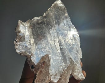Campione di cristallo di selenite naturale / Satin Spar / Cristalli curativi Pietre purificanti / Rocce e minerali