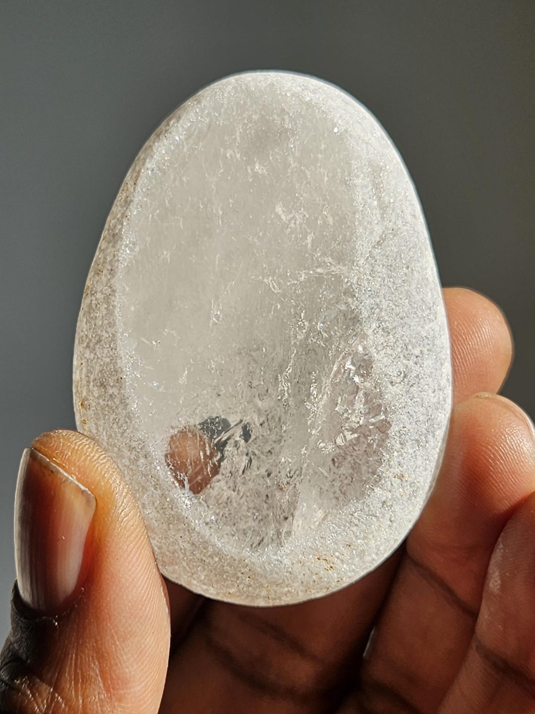 Clear Quartz Window Quartz | Quartz Emma Eggs | Polished Top Clear ...