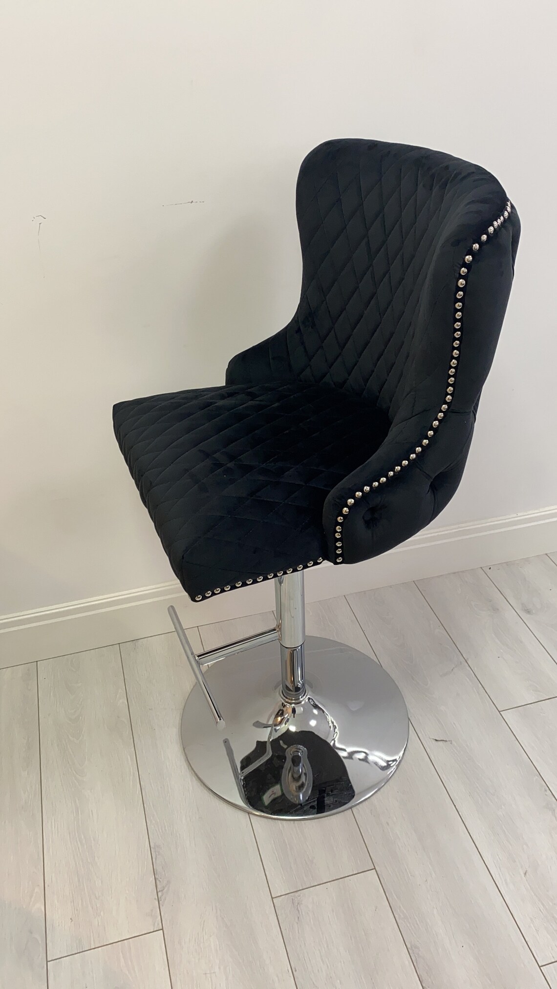 Luxury Black Velvet Lion Knocker Bar Stool Kitchen Stool Etsy