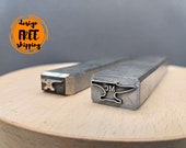 Steel Touchmark Stamps for Blacksmiths Custom Steel Stamps for Knife Makers Steel Logo Stamp for Metal Craftsmen Metal Touchmark Knife Stamp