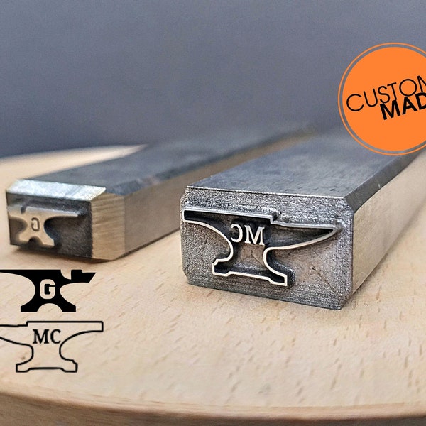 Steel Touchmark Stamps for Blacksmiths Custom Steel Stamps for Knife Makers Steel Logo Stamp for Metal Craftsmen Metal Touchmark Knife Stamp