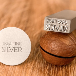 Stampi per marcatura in metallo personalizzati per francobolli di lingotti per la marcatura di barre di oro, argento e rame Timbro per lingotti Timbro per lingotti in metallo con purezza 999 Timbro per marchi di produttori