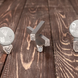 Custom metal marking dies for bullion stamps for marking Gold, Silver, Copper bars Ingot bar stamp 999 Purity metal stamps Makers mark stamp image 8