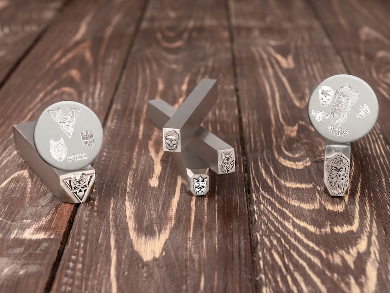 Custom metal marking dies for bullion stamps for marking Gold, Silver, Copper bars Ingot bar stamp 999 Purity metal stamps Makers mark stamp image 8