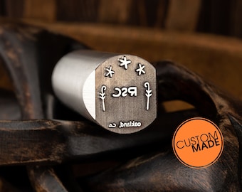 Individueller Metallstempel Handstempel aus Stahl Individuelle Metallform Schmuckstempel Individuelle Form kleiner Metallstempel Metallstanzform Schmied-Touchmark