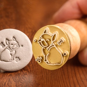 Timbro in ottone per ceramica per argilla Marchio del ceramista Timbro in ceramica Strumenti per ceramica Timbro con logo personalizzato Regalo per ceramista Timbro personalizzato