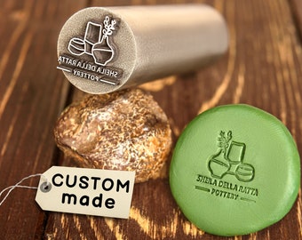Custom made clay stamps Custom pottery stamps Maker's marks logo metal stamp for pottery Tools for ceramic artists Signature porcelain stamp