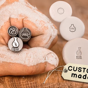 Clay Stamps for Pottery Custom Pottery Stamps for Clay Decorating Ceramic  Clay Stamps Personalised Clay Signature Makers Mark Stamp Pottery 