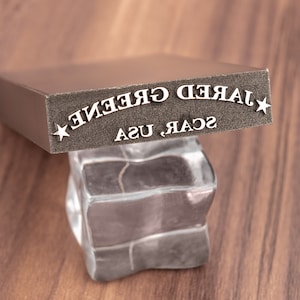 Custom metal marking dies for bullion stamps for marking Gold, Silver, Copper bars Ingot bar stamp 999 Purity metal stamps Makers mark stamp image 5