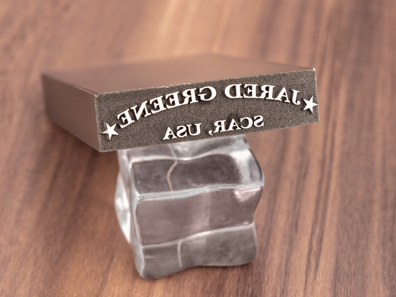 Custom metal marking dies for bullion stamps for marking Gold, Silver, Copper bars Ingot bar stamp 999 Purity metal stamps Makers mark stamp image 5