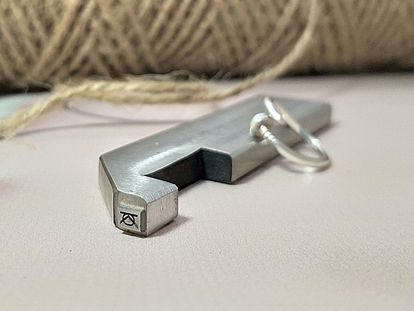 Custom bent ring jewelry stamp 925 silver swan neck ring stamp Etsy