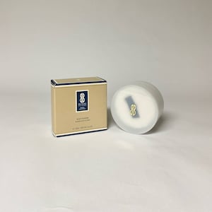 Bill Blass by Bill Blass Body Powder, vintage discontinued designer fragrance for women 120 g net wt. 4.0 oz large container, jar with puff