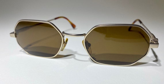 Vintage Moschino Sunglasses, 1990s matte silver s… - image 1