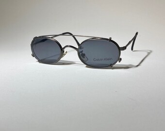 Vintage Calvin Klein Glasses Sun Clip Ons Prescription Lens - Etsy Vintage Calvin Klein Glasses Sun Clip Ons Prescription Lens - Etsy