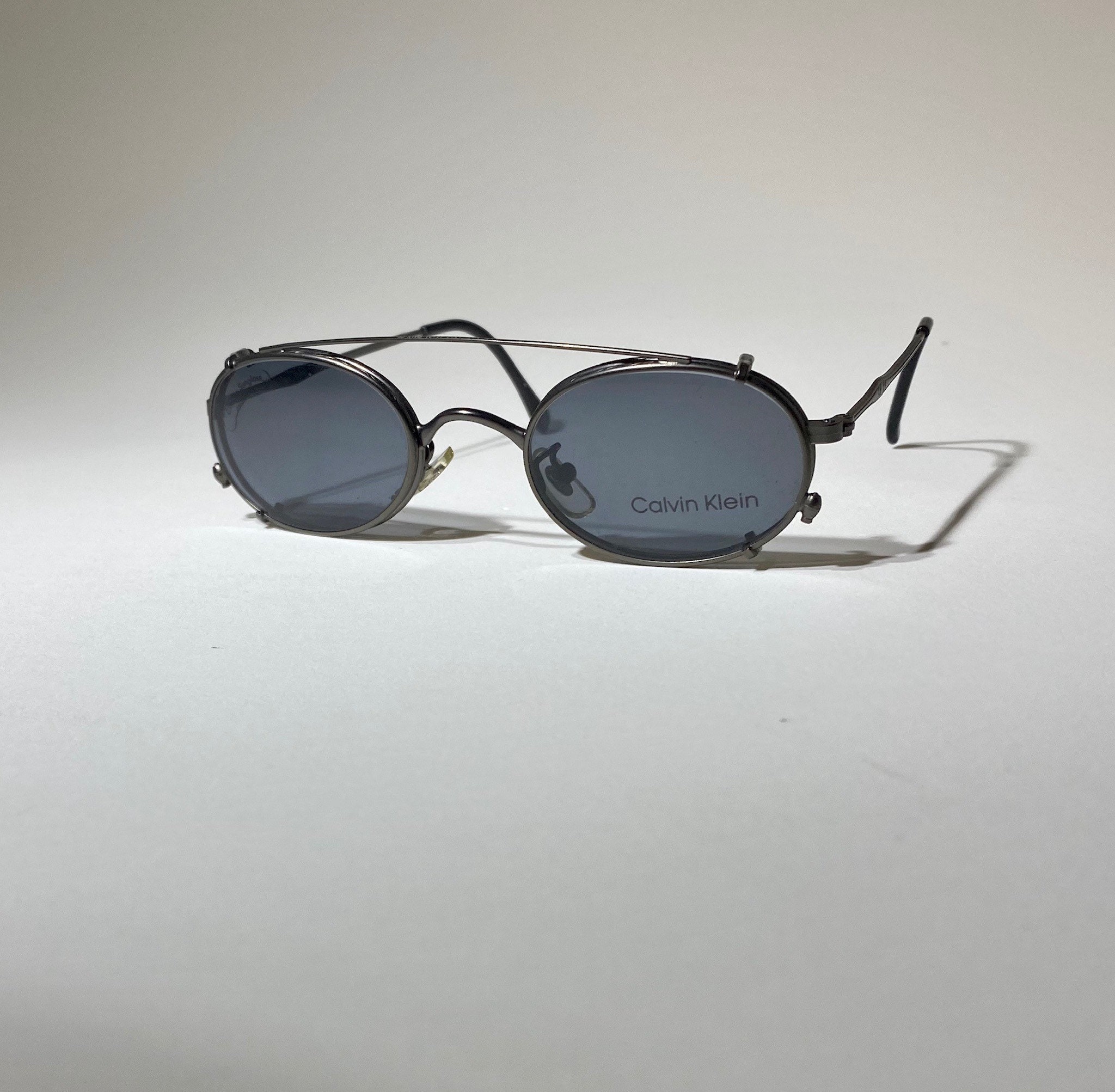 Vintage Calvin Klein Glasses Sun Clip Ons Prescription Lens - Etsy