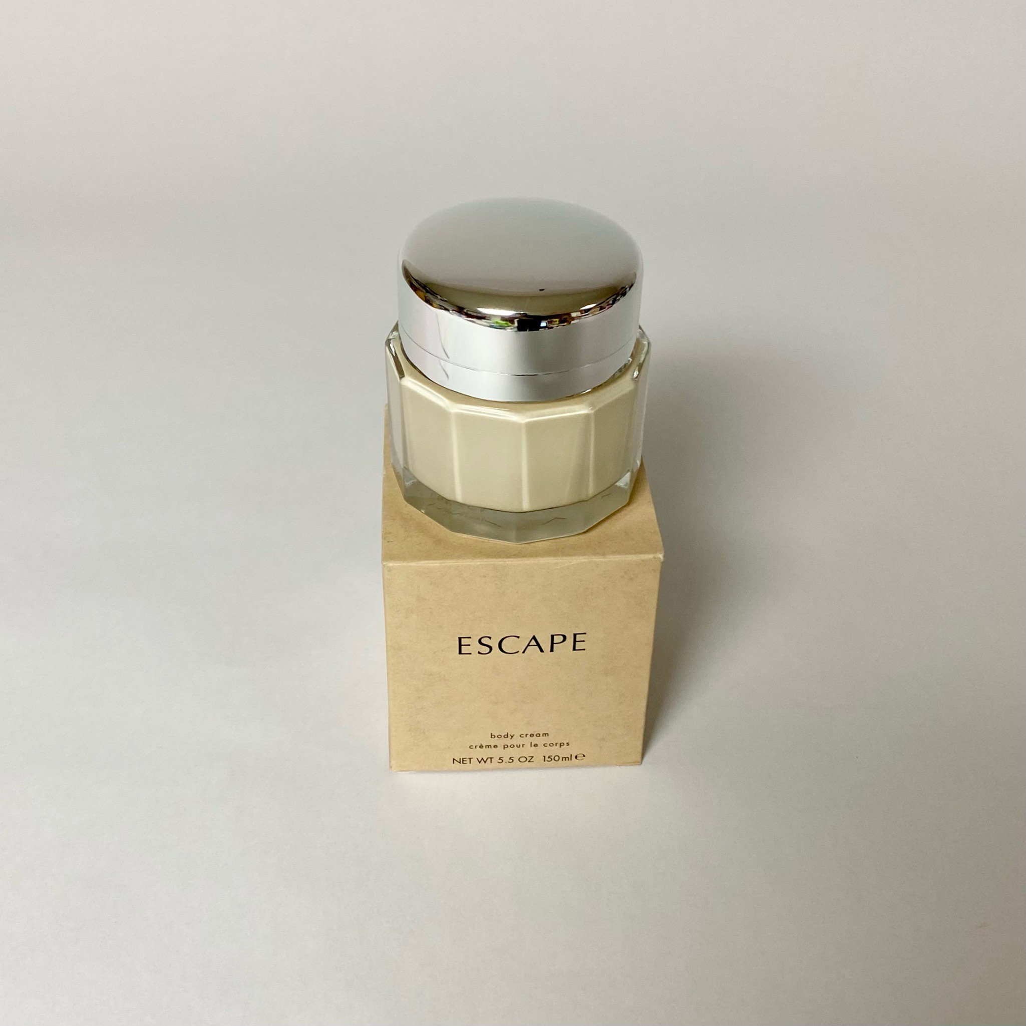 Escape by Calvin Klein for Women Body Cream Large Glass Jar 5.5