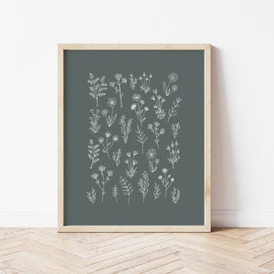 PRINTED | Wildflower | Floral Botanical Wall Art Print