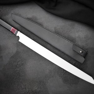 01441 包丁　マグロ包丁　玉鋼製　刃文綺麗　墨流し　雲流し　未使用品 楽天市場】SA 雪藤 中霞・玉白鋼 マグロ切 (片刃) 57cm AYK-35
