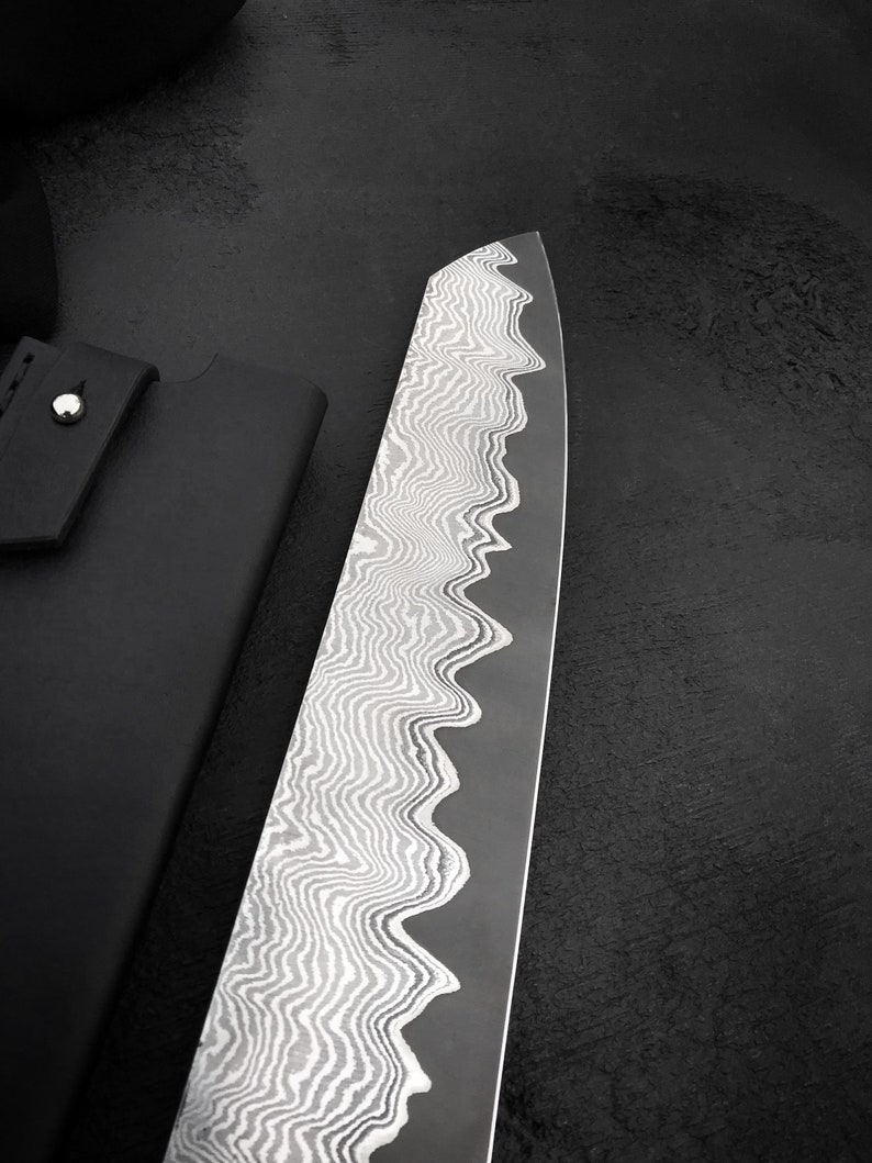 Custom Handmade/ Chef Knife/handle carbon Fiber/ Laminated Etsy