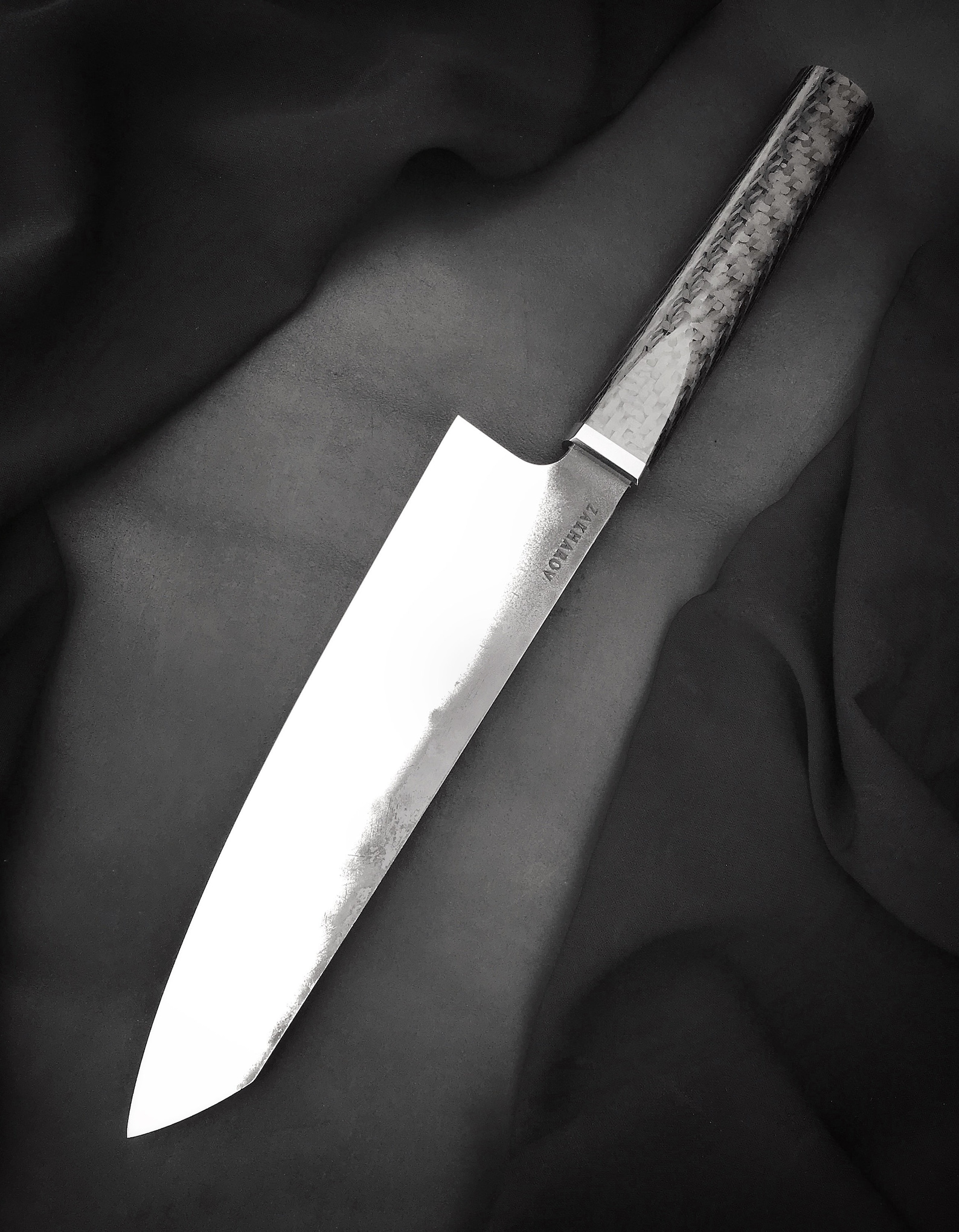 Carbon Fiber Handle Knife Chef-knife Handmade - Etsy