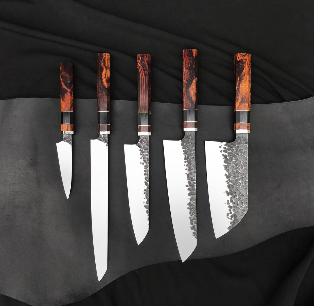 Premium Ironwood Kitchen Knife Set - Etsy