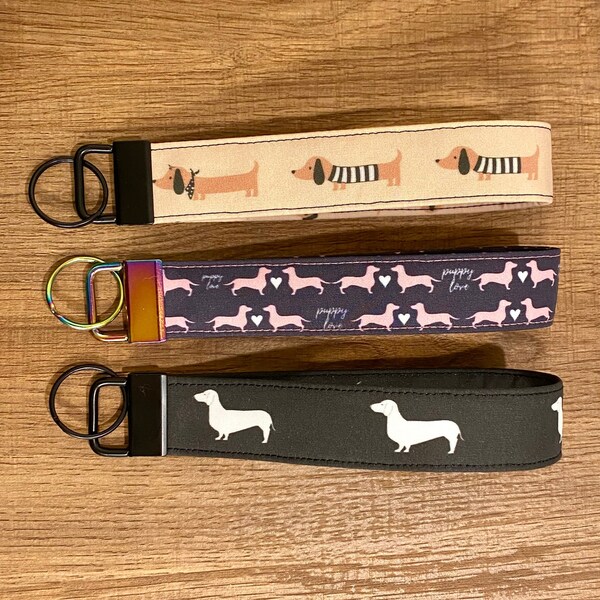 Dog Key Fob - Dachshund Wristlet - Dachshund Mom Gift - Key Chain - Dog Lover Gift - Dachshund Handmade - Doxie Key Chain - Dachshund Lover