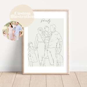 Custom Line Drawing Couple, Custom Portrait, Wedding Portrait, Sketches From Photo, Personalized Gifts , Anniversary Gift, Engagement Gift image 6