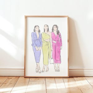 Aangepaste aquarel lijntekening portret portret bruiloft portret schetsen van foto gepersonaliseerde geschenken kerstcadeau verlovingscadeau gunst
