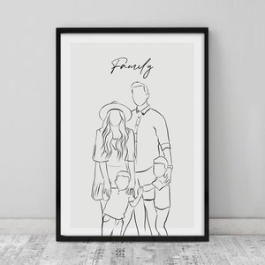Custom Line Drawing Couple, Custom Portrait, Wedding Portrait, Sketches From Photo, Personalized Gifts , Anniversary Gift, Engagement Gift image 3