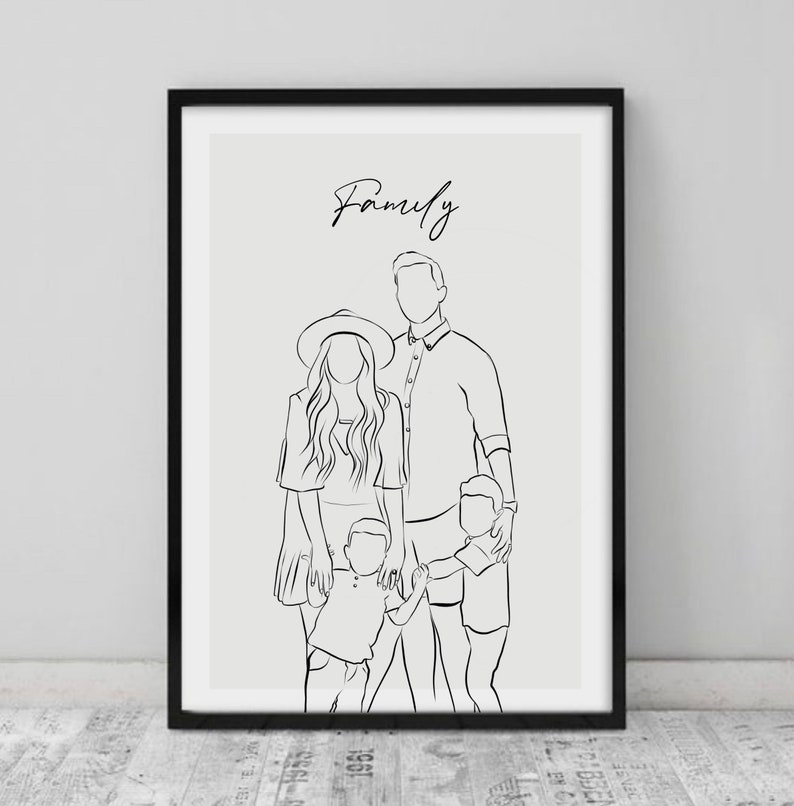 Custom Line Drawing Couple, Custom Portrait, Wedding Portrait, Sketches From Photo, Personalized Gifts , Anniversary Gift, Engagement Gift image 3