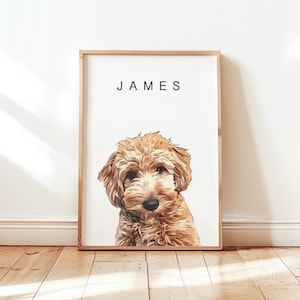 Custom Pet Portrait from Photo, Custom Dog Portrait, Memorial Dog Portrait,Pet Owner Gift, Dog Portrait Custom Painting Photo, PHOTO EDIT