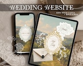 Italian Canva Wedding Website Template with RSVP | Digital Wedding Invitation