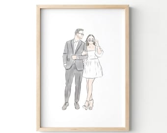 Portret aquarel op maat gemaakt