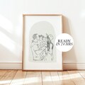 Custom Line Drawing Portrait From Photo: Family Illustration product logo