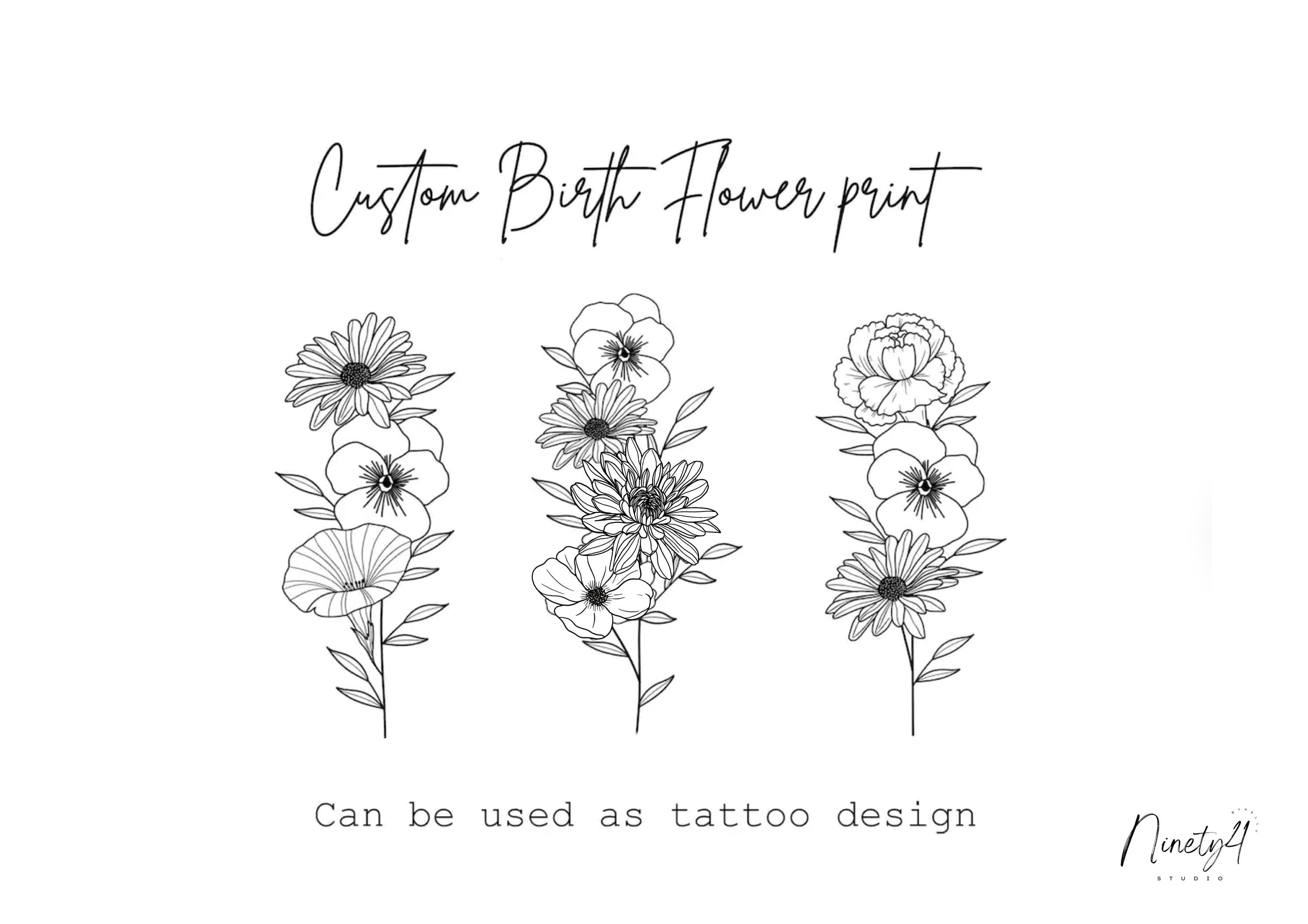 June And September Birth Flower Tattoo - piqxb2i