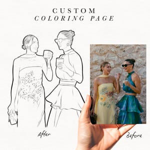 Personalized Coloring Book Page Wedding Custom Coloring Page Party Activity Sheet Photo To Coloring Page Coloring Page Gift Birthday Party
