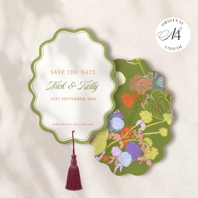 Retro Invitation Shape Shaped Save The - Etsy