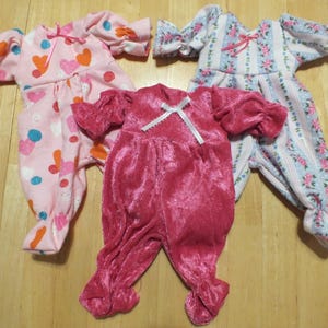 12" Doll Various Holiday Outfits - Small Baby Doll Holiday Outfits - 12 inch Sleeper/Romper/Dress Holiday Outfits for Small Baby Doll image 8