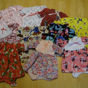 12" Doll Bloomer Dress - Small Baby Doll Clothing - 12 Inch Baby Doll Dresses - Small Baby Doll Outfits - 12" Doll Clothes